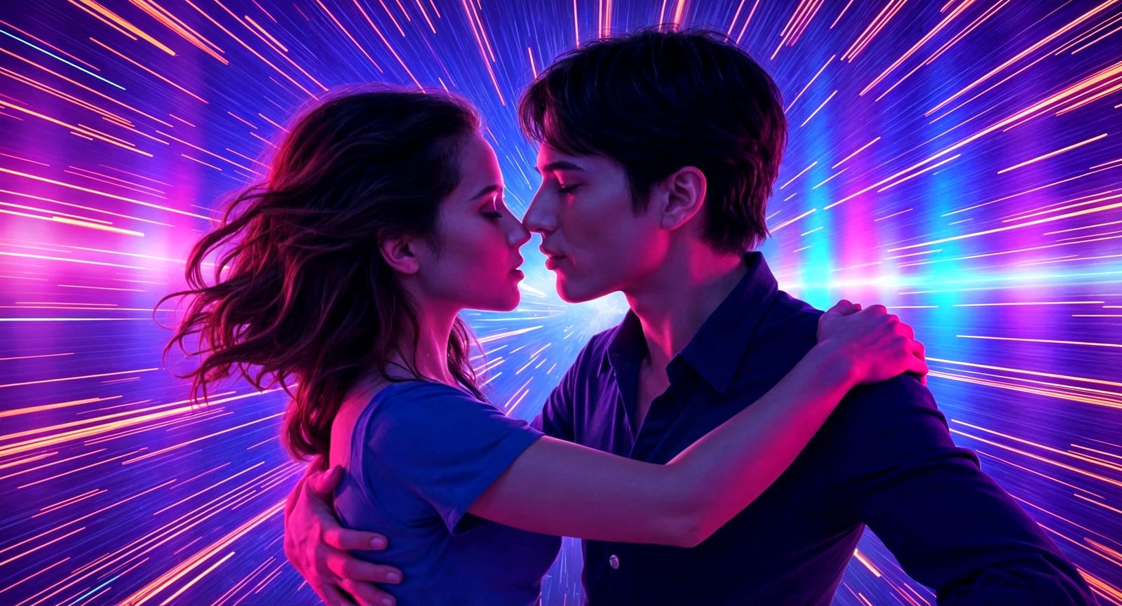 Dynamic Dance Scene in City Lights