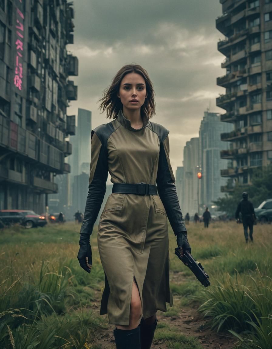 Future cyberpunk meadows