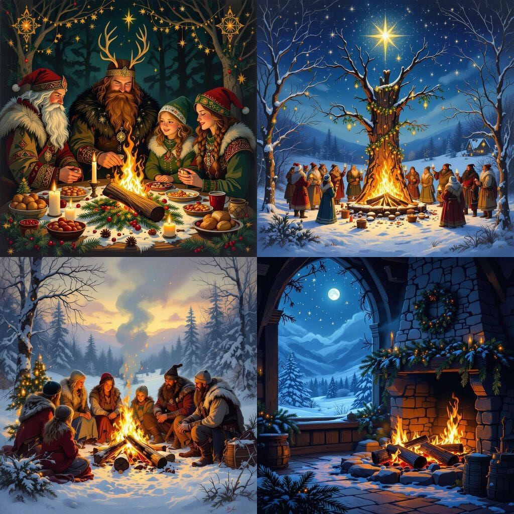 Ancient Yule Winter Solstice Celebration