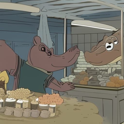Hippo Coffee Advisor in Animal Supermarket