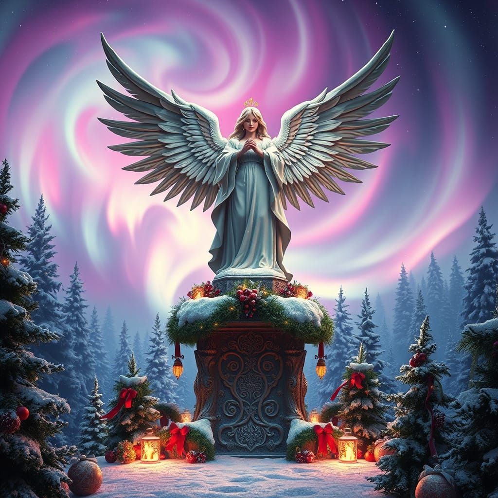 Christmas Angel in Fantasy Concept Art Style