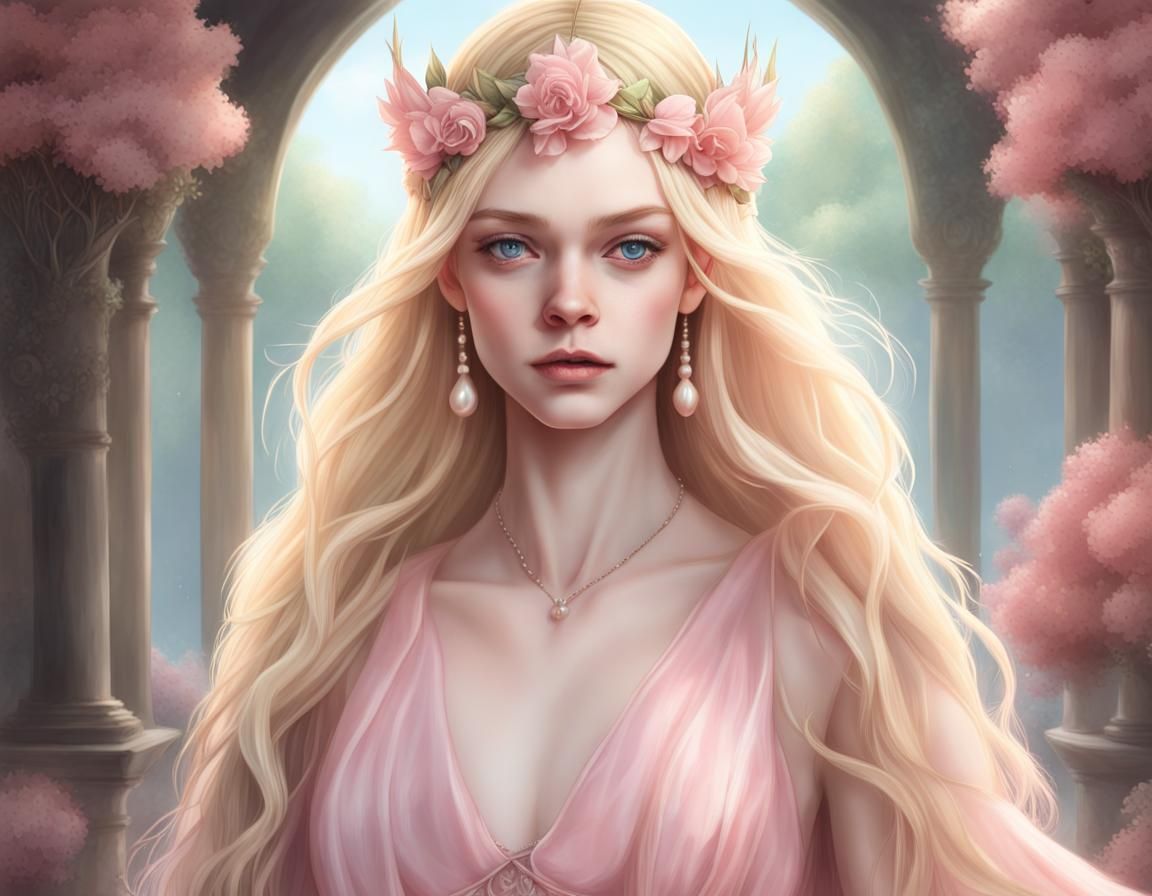 Ethereal Elf Princess Portrait in Anime Style