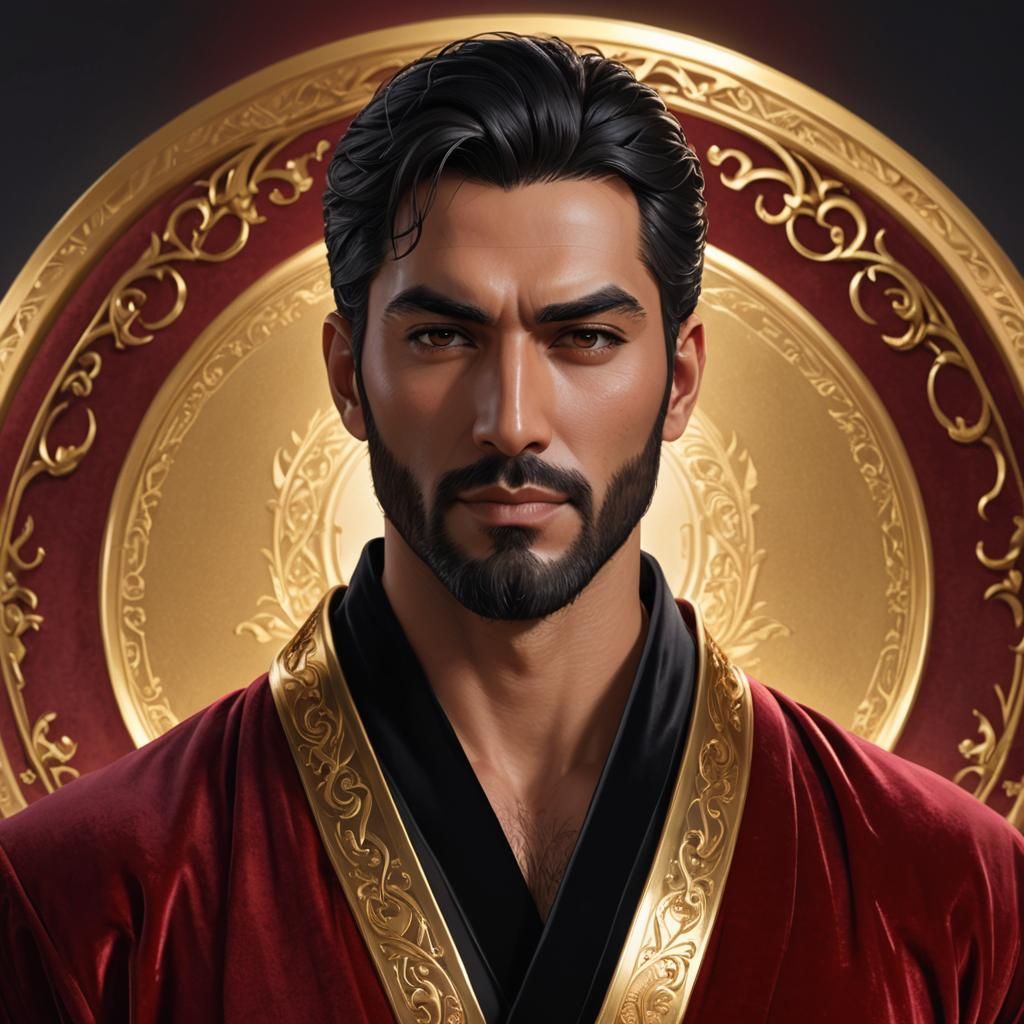Handsome Man in Velvet Robe, 3D Anime Art