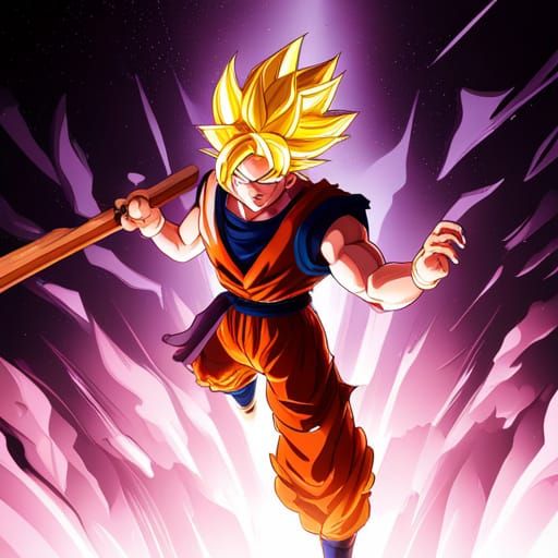 Evil Goku Anime Concept Art in 8K