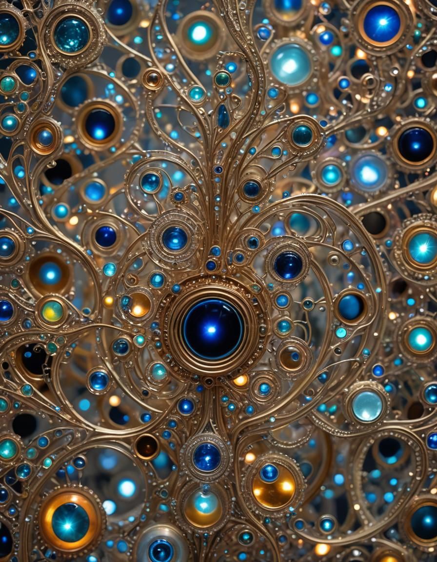 (Spectrolite Opalescent Pearlescent Psychedelic Intricate Me...