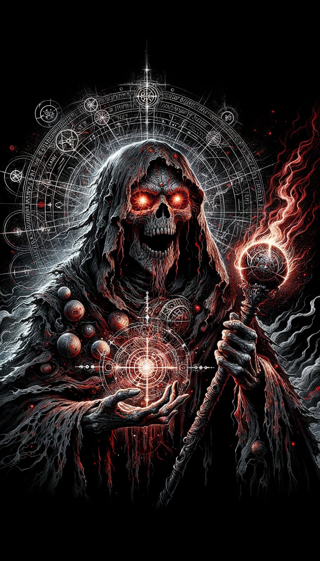 Epic Lich with Scepter of Dark Magic