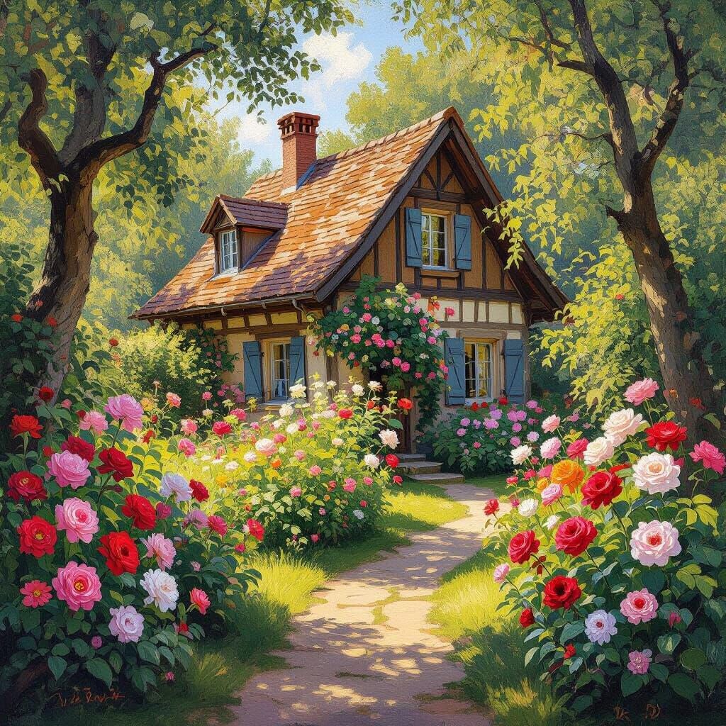 Charming Wooden House in Lush Garden