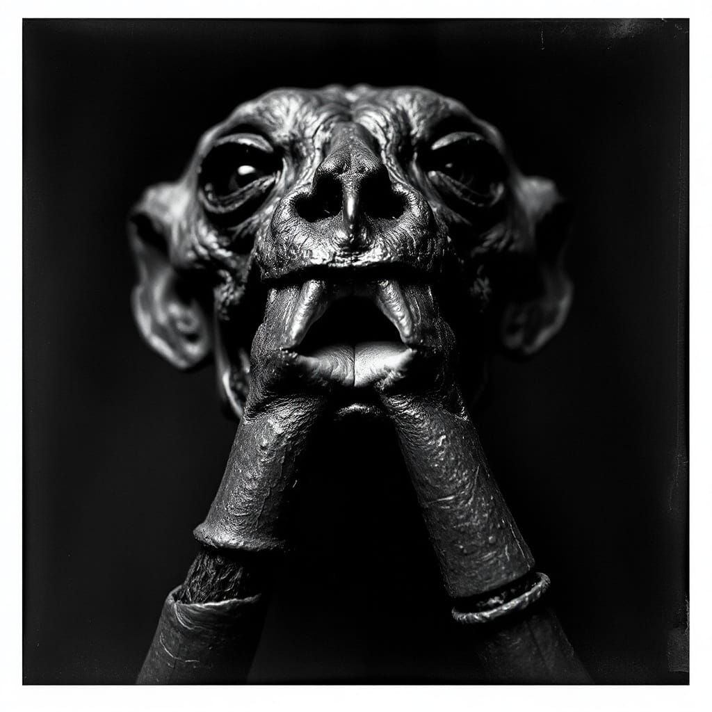 Grotesque Ant-Eater Pipes with Dramatic Lighting