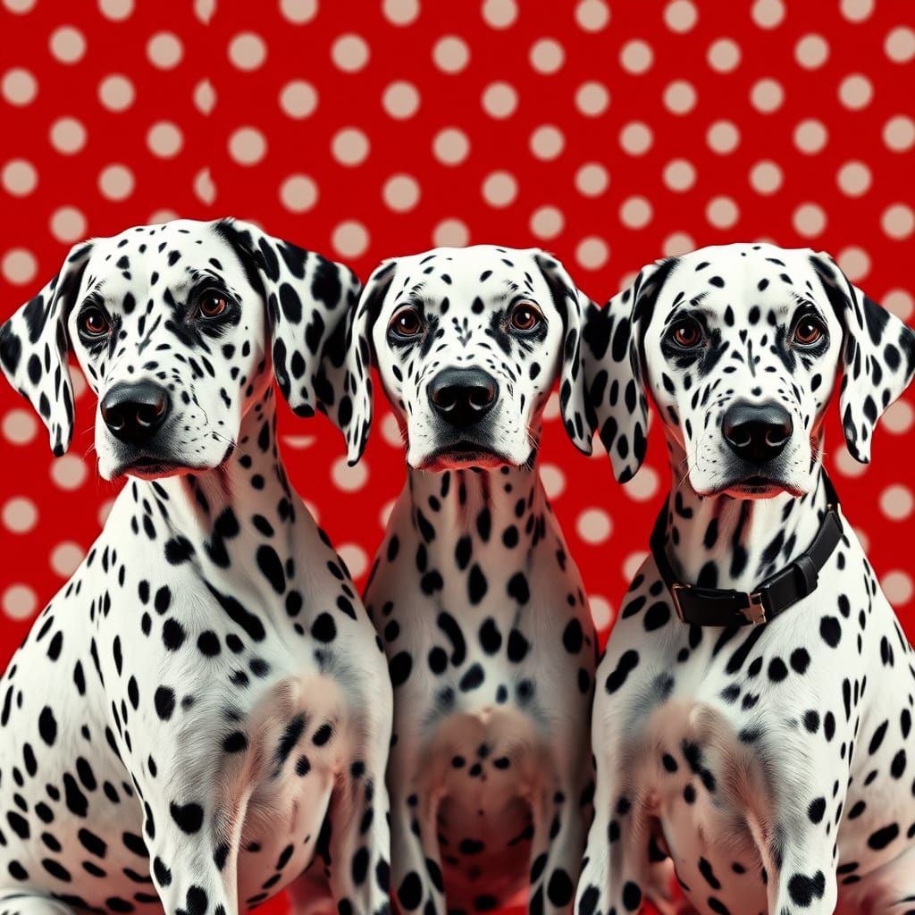 Polka Dot Dalmatians in Kusama-Inspired Pop Art