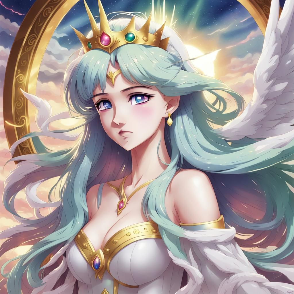 Princess Celestia in Anime Key Visual Style