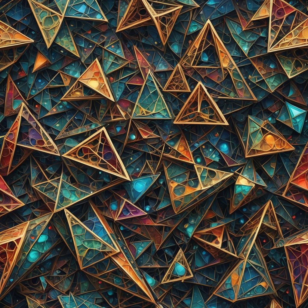 Abstract Geometric Sets: Fantasy Concept Art