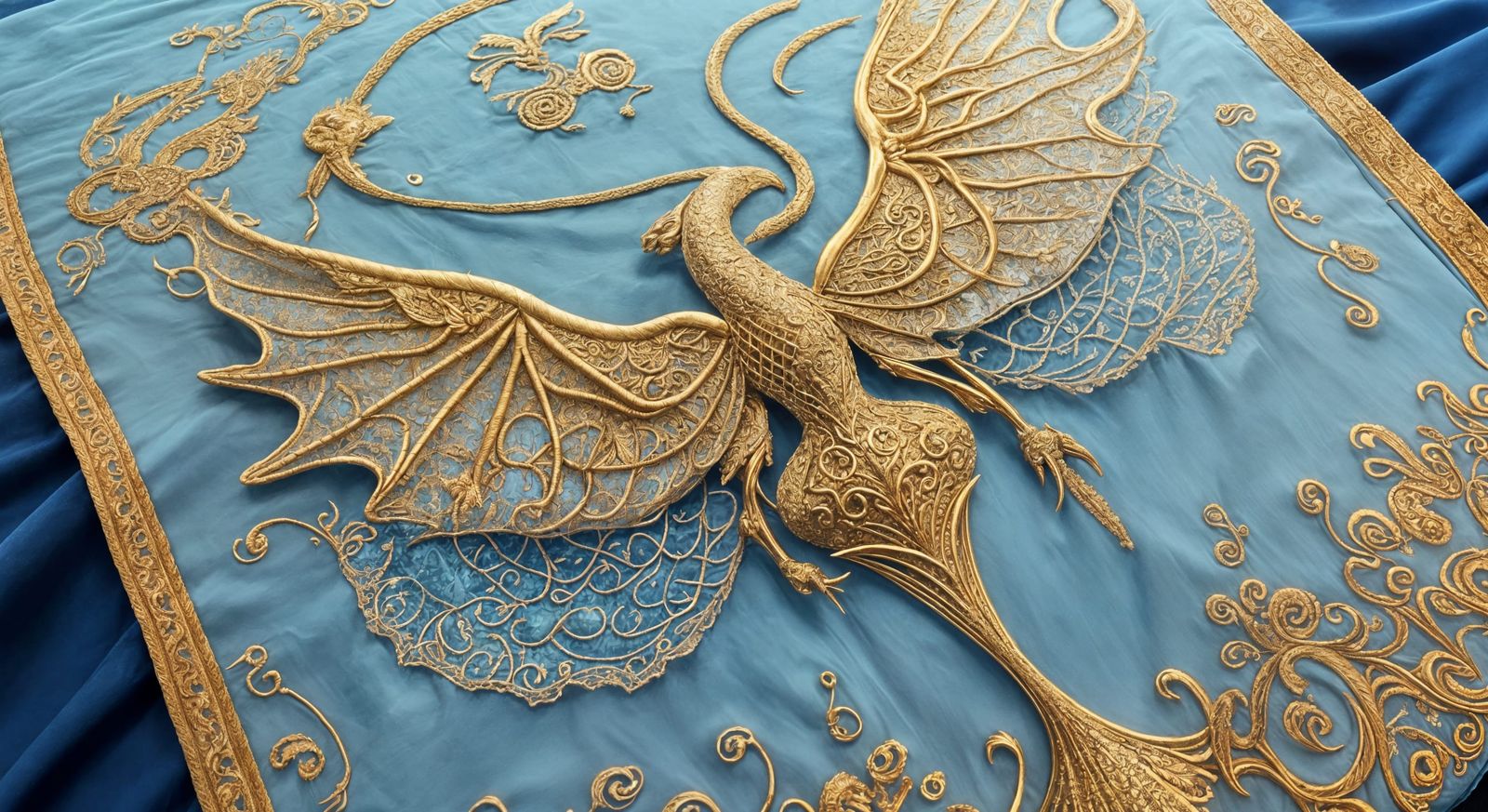 Luxurious Dragon Crafted from Velvet and Silk