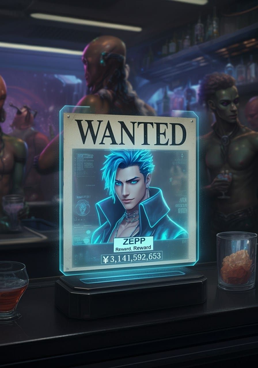 Intergalactic Pirate Zepp Wanted Poster