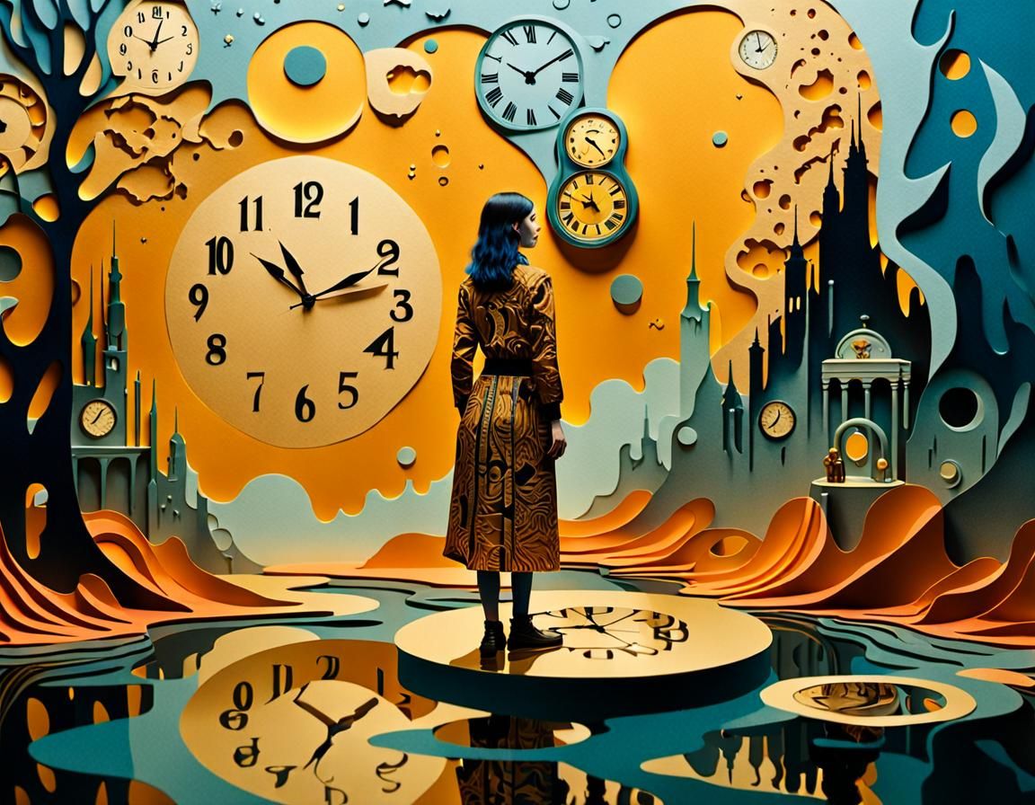 Surreal Dreamscape: A Cut Paper Collage