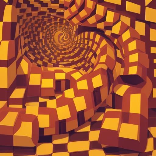 Q*bert Game Scene with Coil Snake