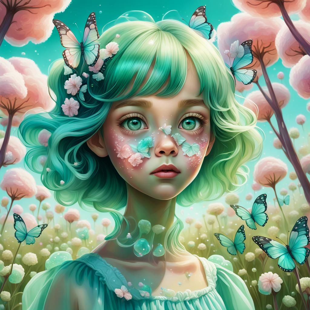 Candy Land Dreamscape with Jello Flowers, 8K