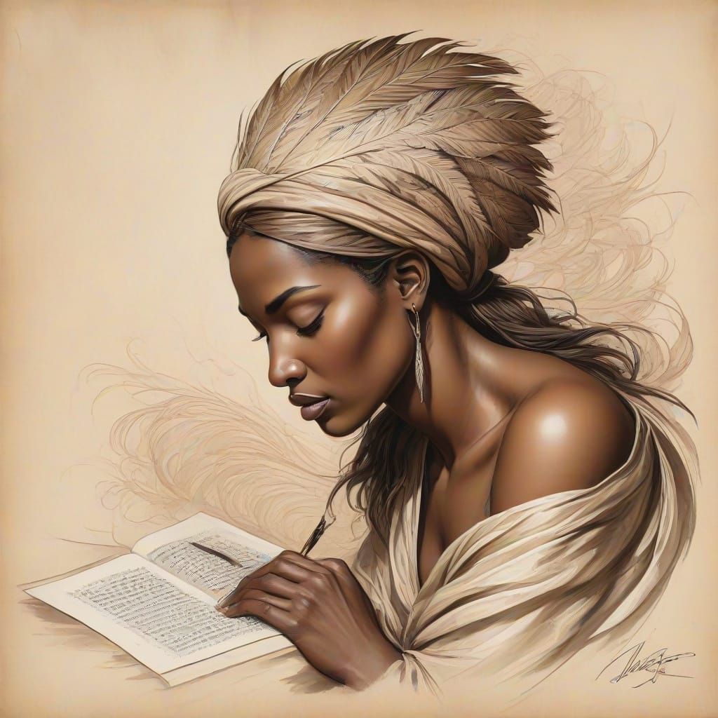 Ernie Barnes Style Figure Journaling with Ink River