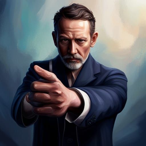 Hyperrealistic Spoonman Portrait in Splash Art Style