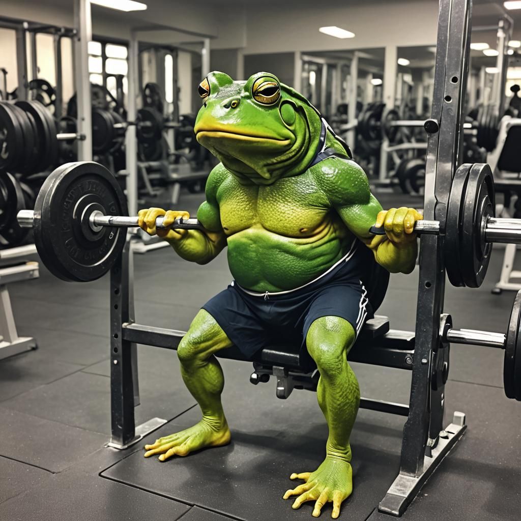 Bullfrog Gym Workout: Bench Pressing in Style