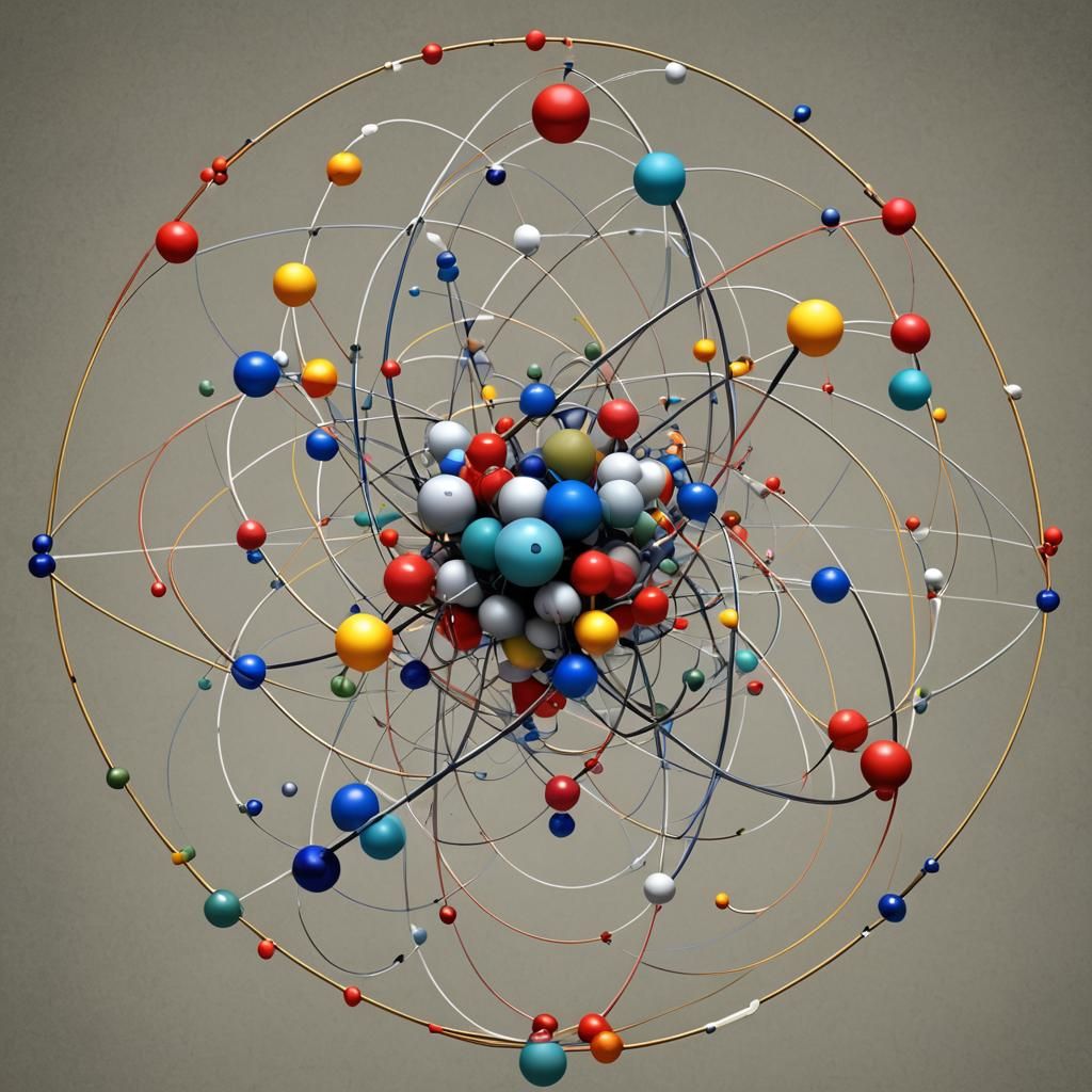 Detailed Atom Structure with Orbiting Electrons
