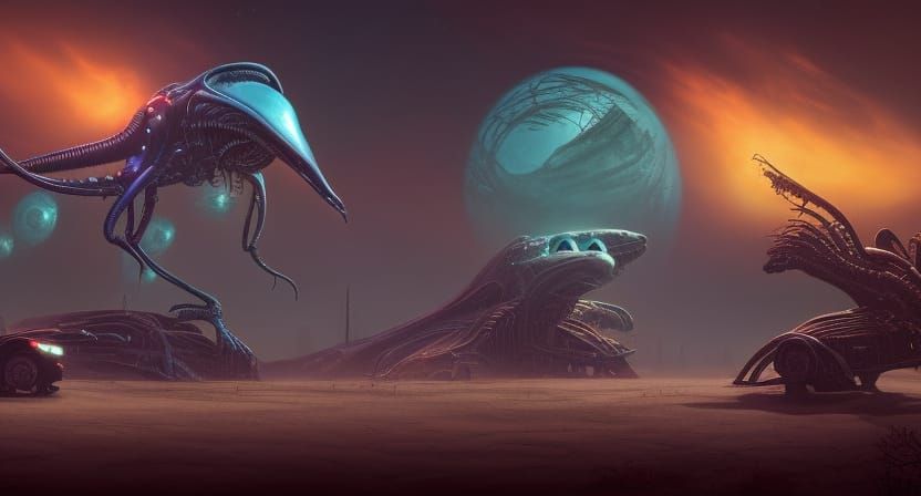 Aliens at the Drive-In: Detailed Matte Painting