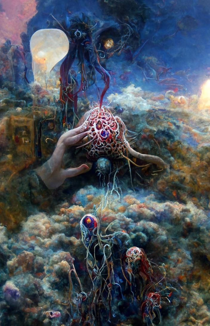 Eldritch Stigmata: A Surreal Digital Painting