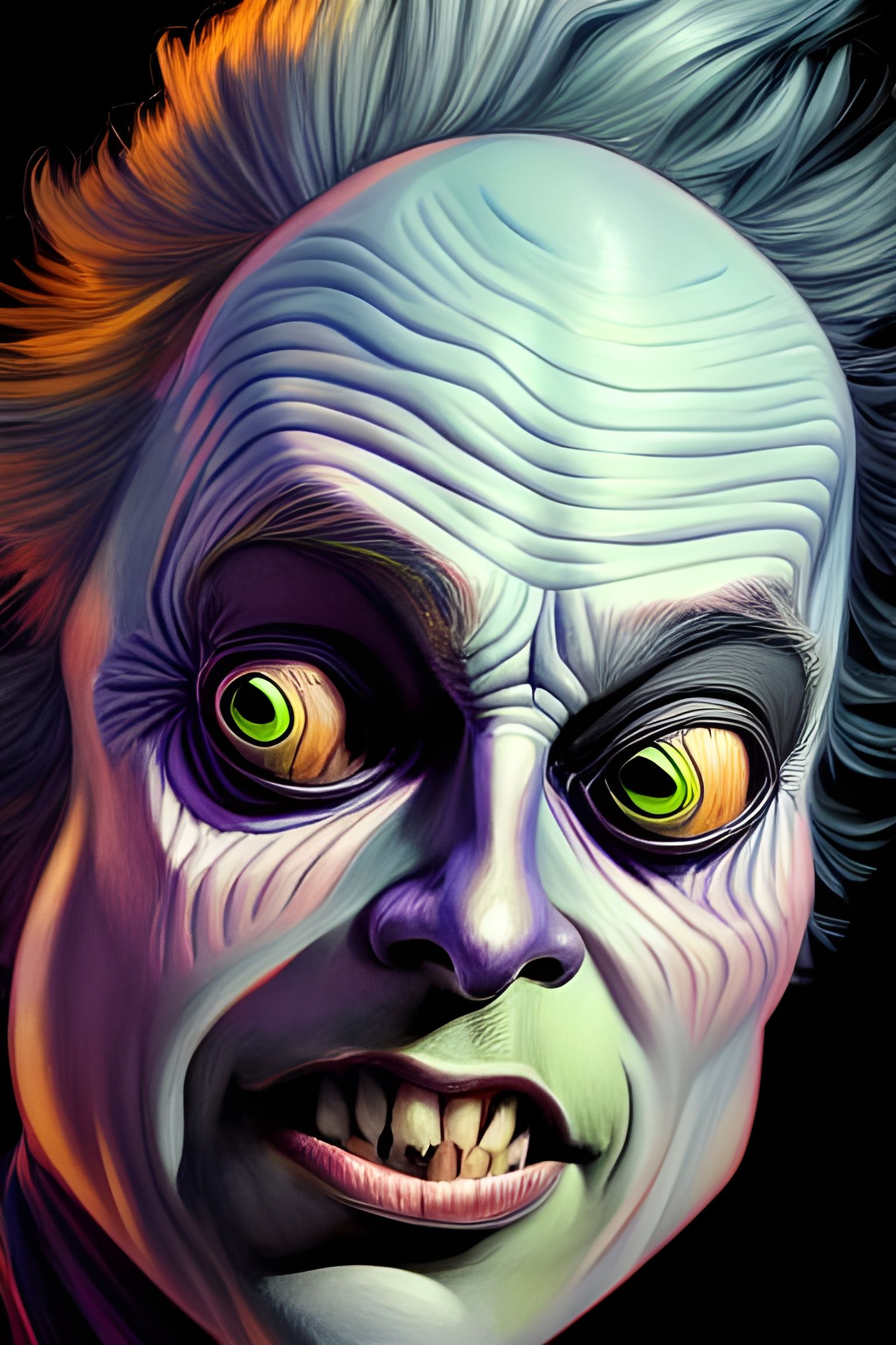 Beetlejuice Portrait in Art Nouveau Style