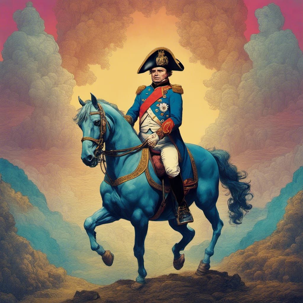Napoleon Portrait in Baroque Victorian Style