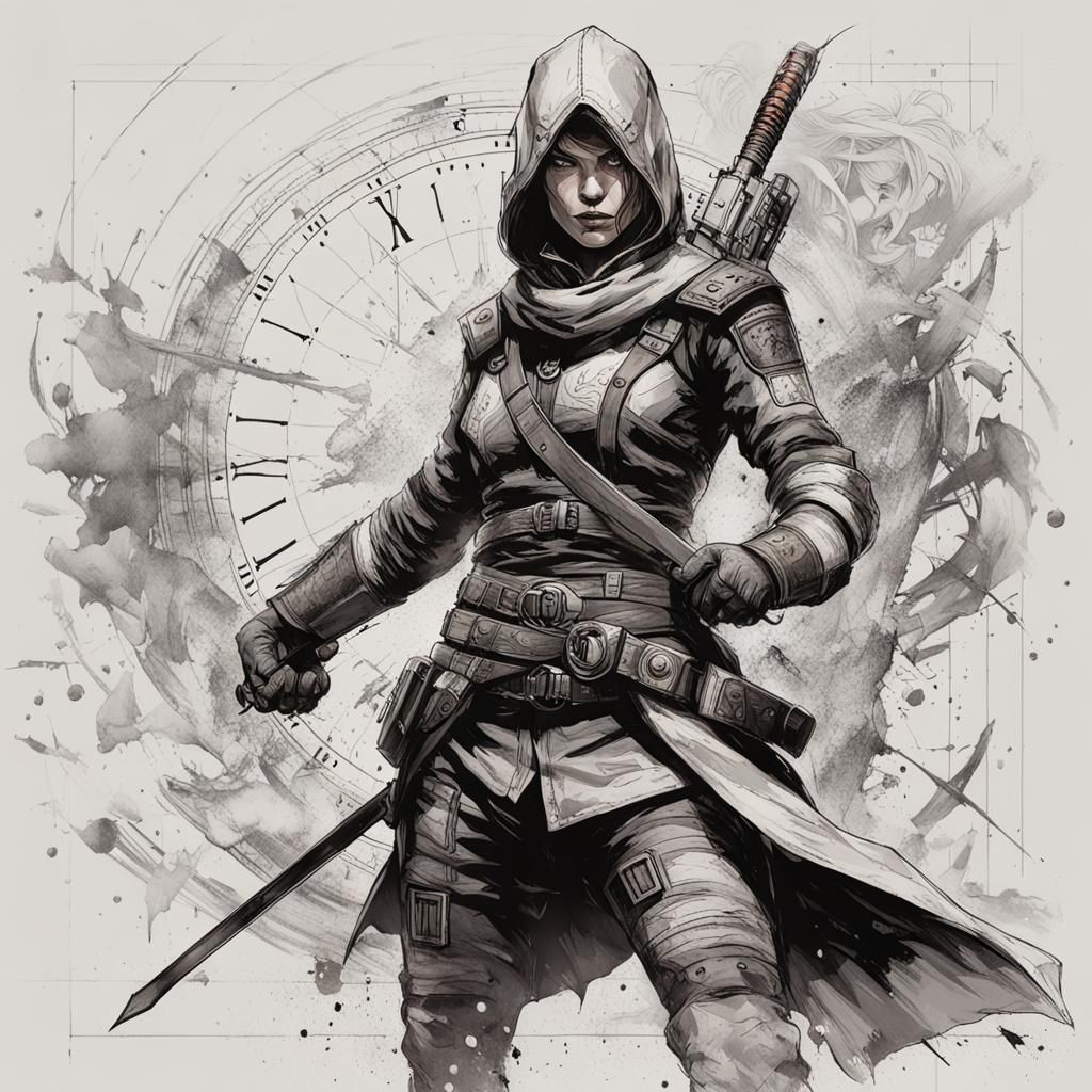 Woman Warrior of Prophecy, Digital Oil Painting