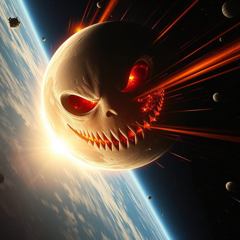 Sinister Moon Impact: A Cosmic Catastrophe Unfolds