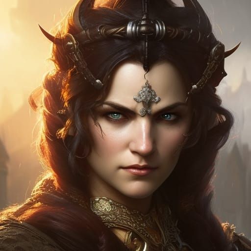 Medieval Dwarven Bandit Portrait in Dark Fantasy Style