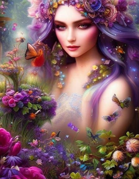 Twilight Fairy Garden Princess with Pixies