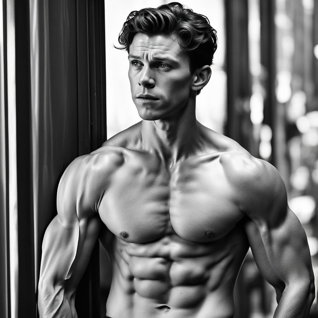 Hyperrealistic Image of an Extremely Muscular Man