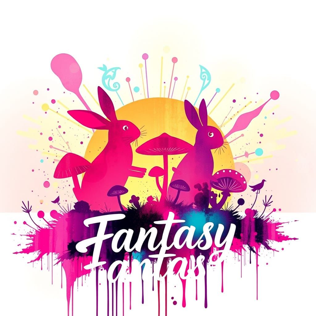 Vibrant Fairytale Silhouette in Sunset Hues