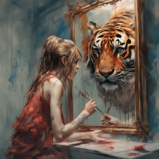 The Beast's Reflection: A Moment of Self-Awareness