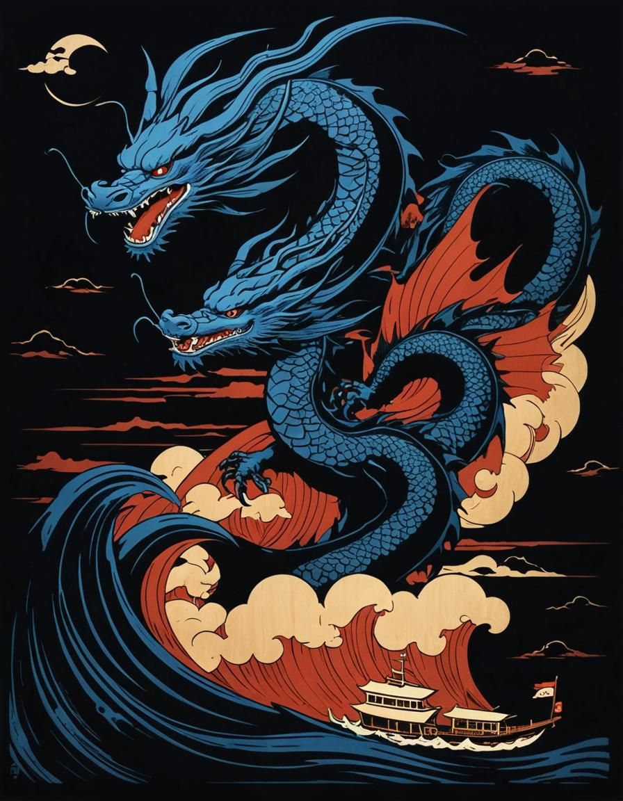 Ukiyo-e Dragon