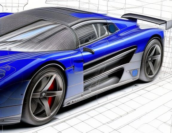 Ferrari F50 Blueprint concept 90s