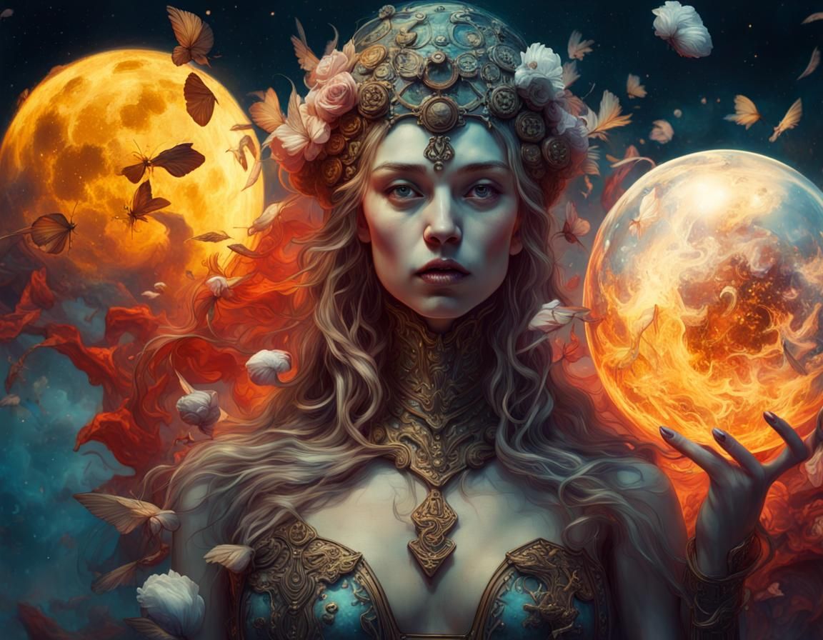 Lovers Tarot Card: Fantasy Art Masterpiece