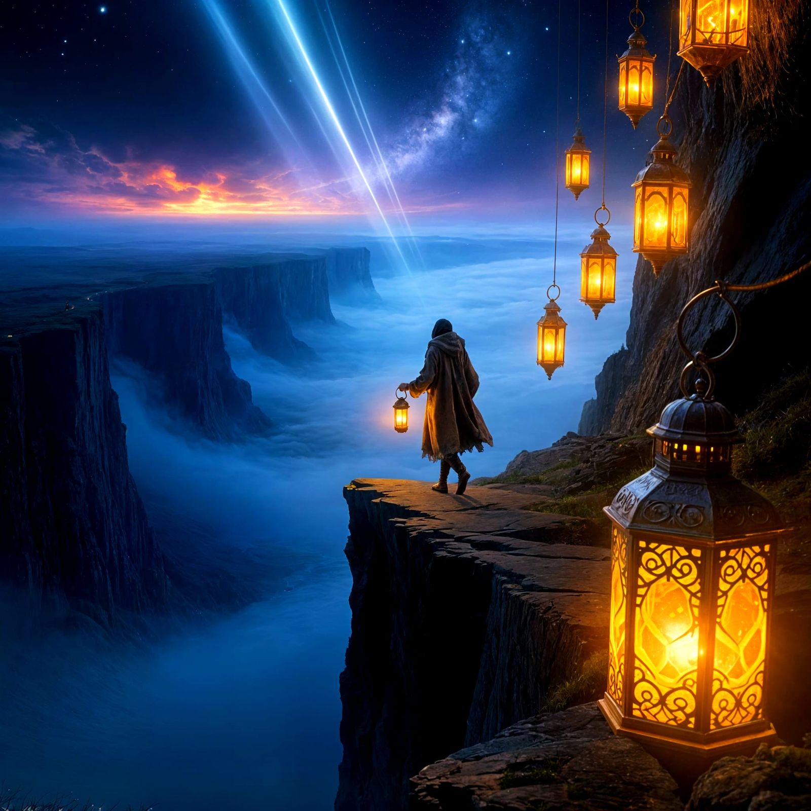 Ethereal Traveler at the Edge of the Void