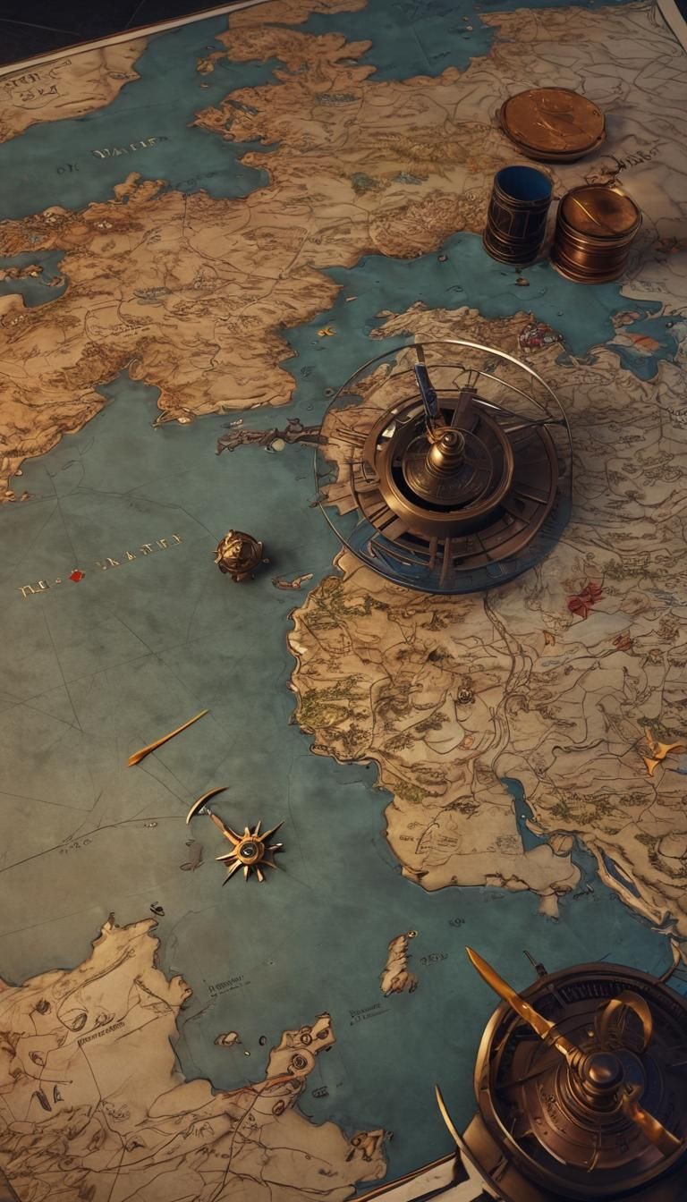 Fantasy Tabletop Map Portal to Another World