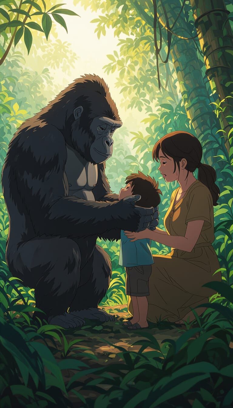 Gorilla Gently Returns Boy to Crying Mother