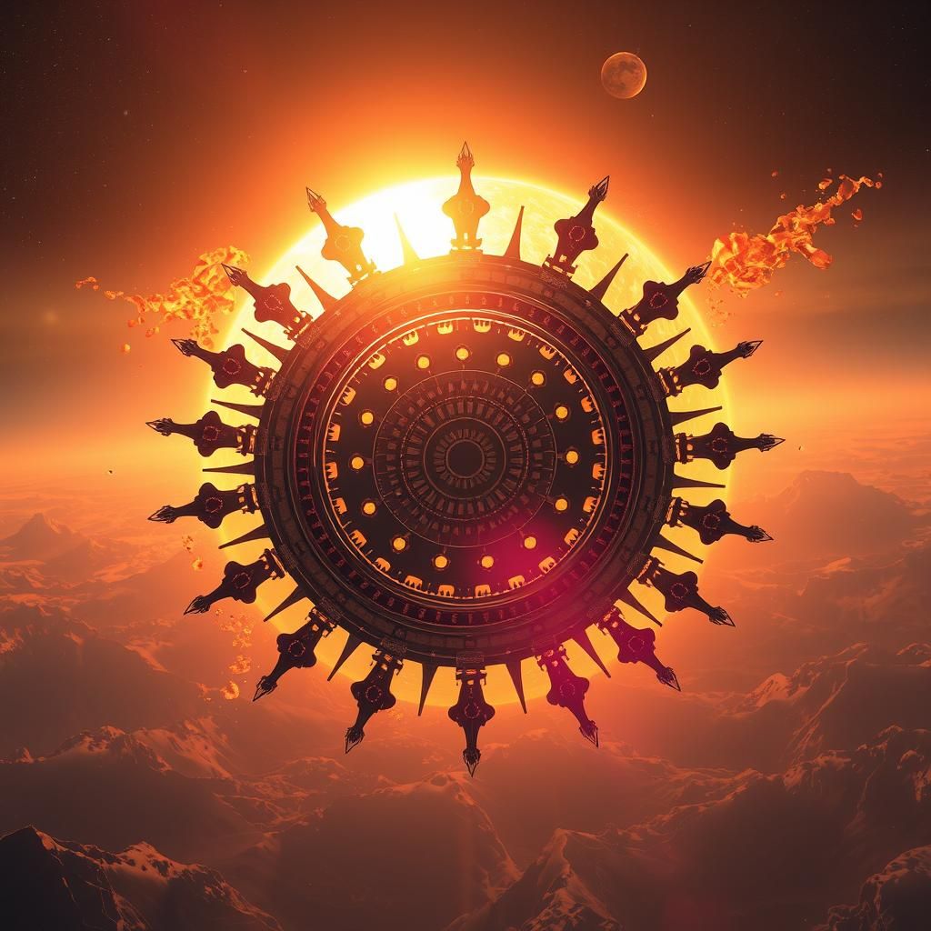 Mechanical Sun Shield Protecting Venus: Detailed Matte Paint...