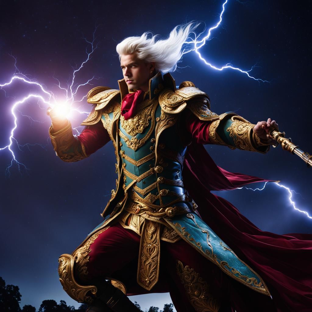 Orion the Hunter on Olympus in Rococo Style