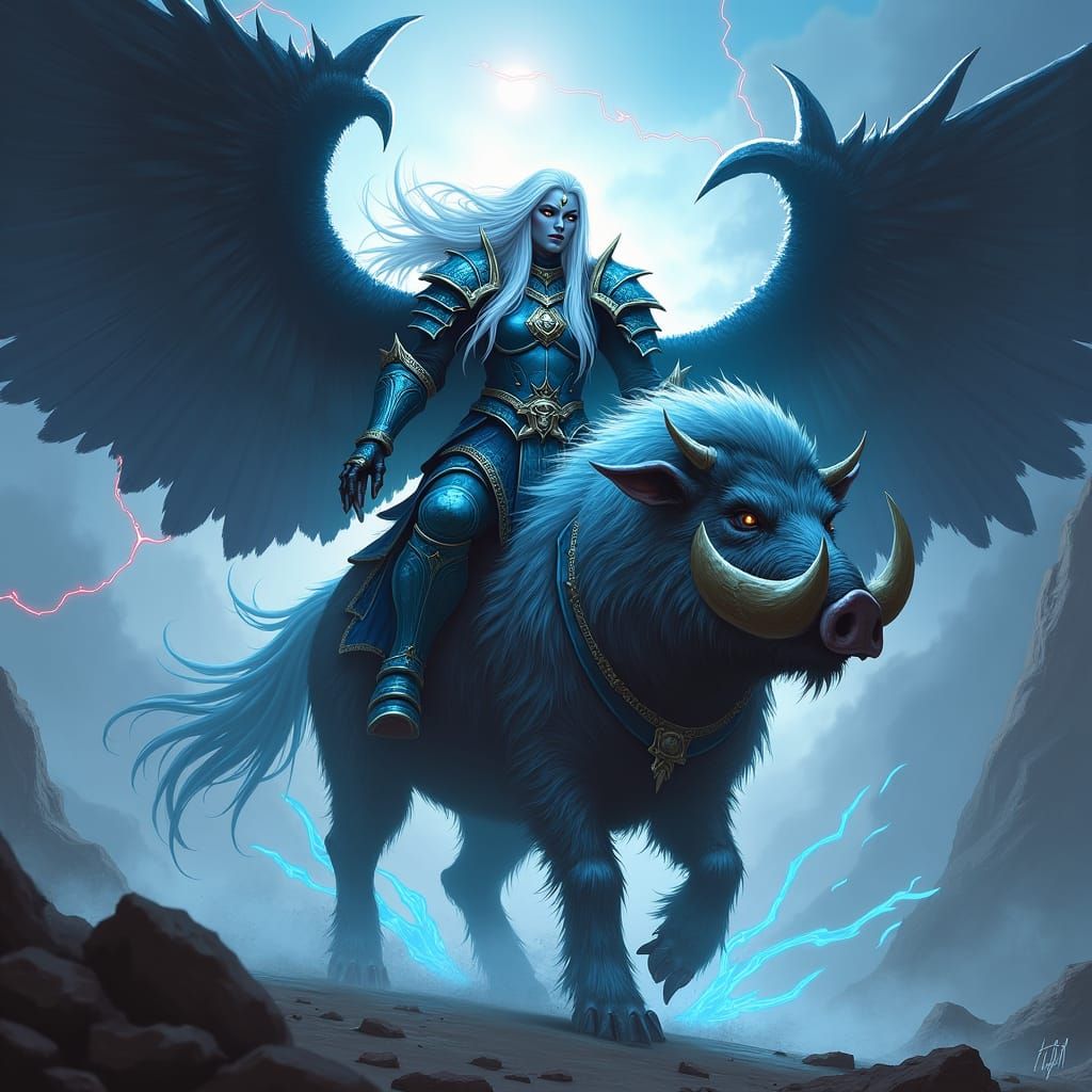 Epic Confrontation: Armored Warrior Versus Demonic General