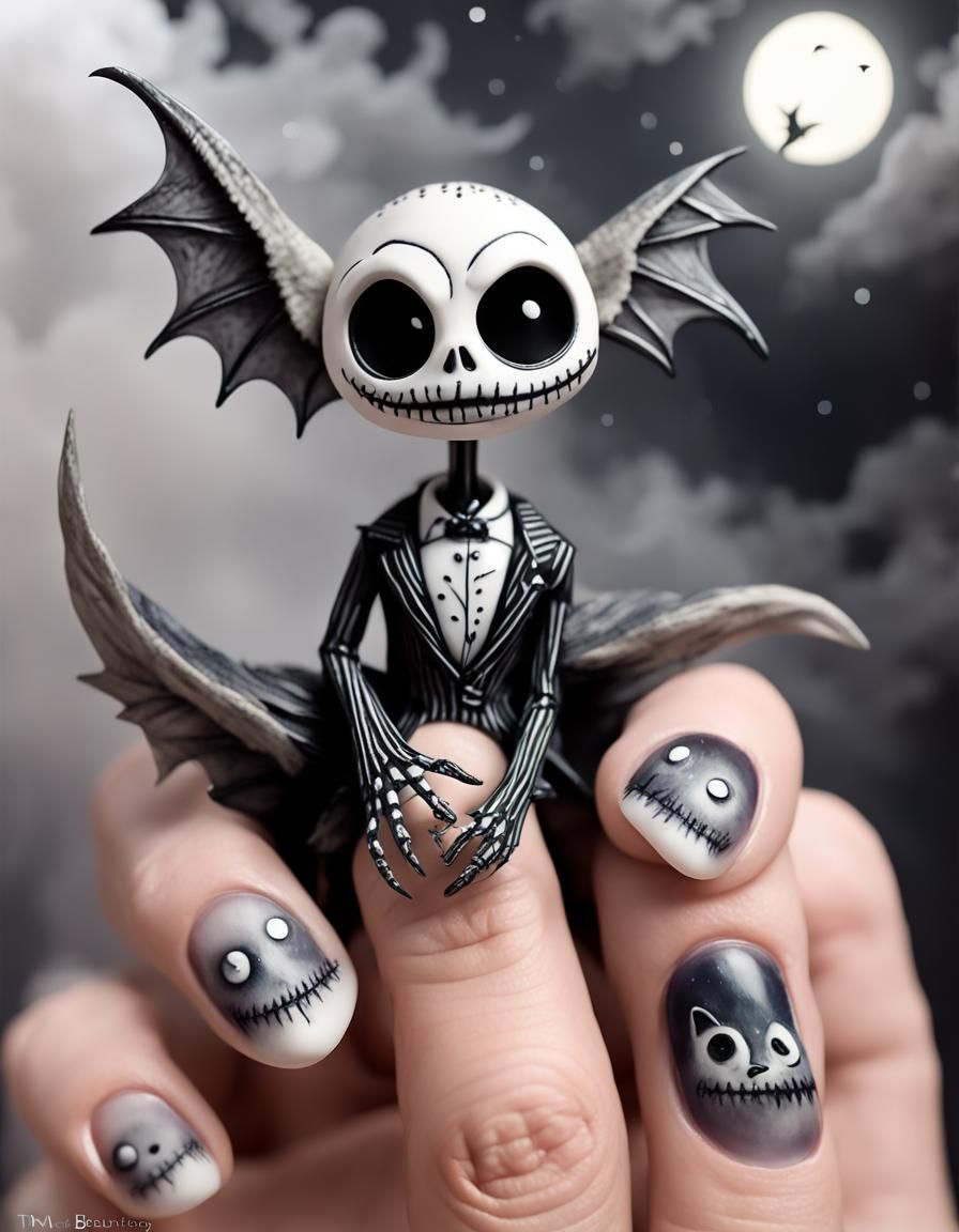 Jack Skellington Miniature in Tim Burton Style