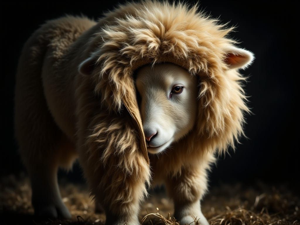 Sheep In Lion Costume, Studio Lighting