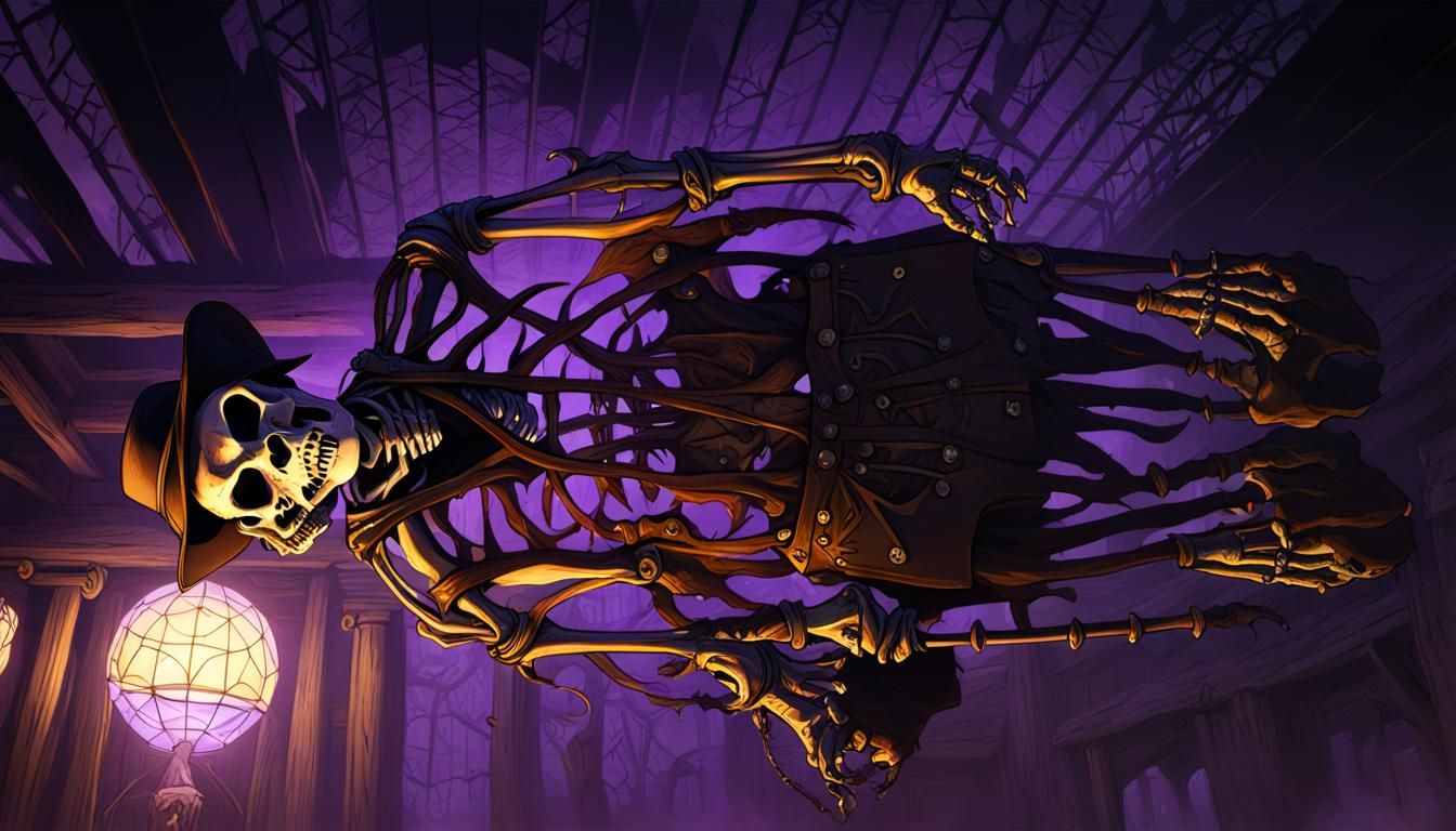 Skeleton Cowboy Dark Fantasy Concept Art