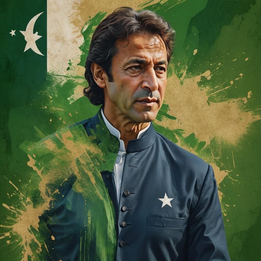 Imran Khan Portrait: Last Hope, Modern Matte Painting
