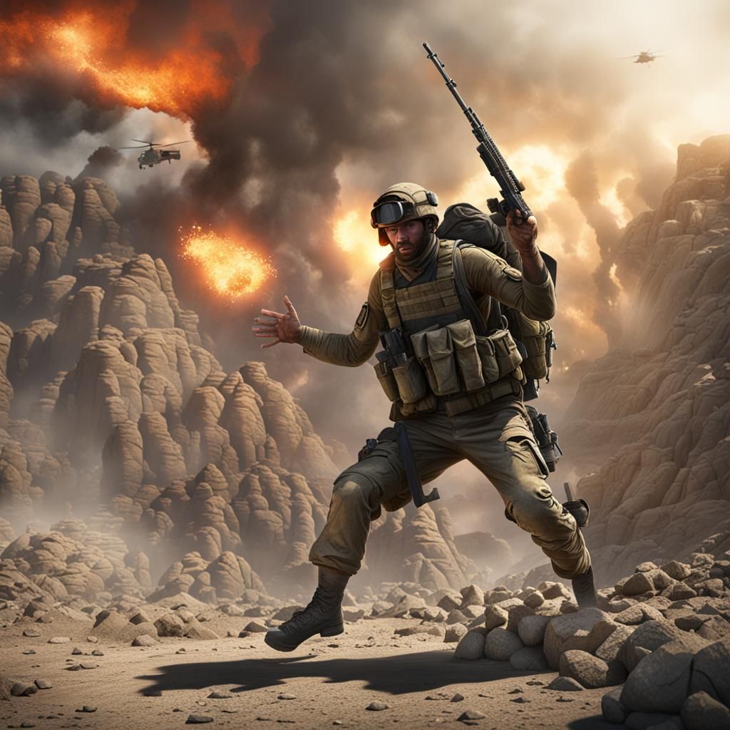 American Soldier Surrenders in Afghanistan: Detailed Matte P...