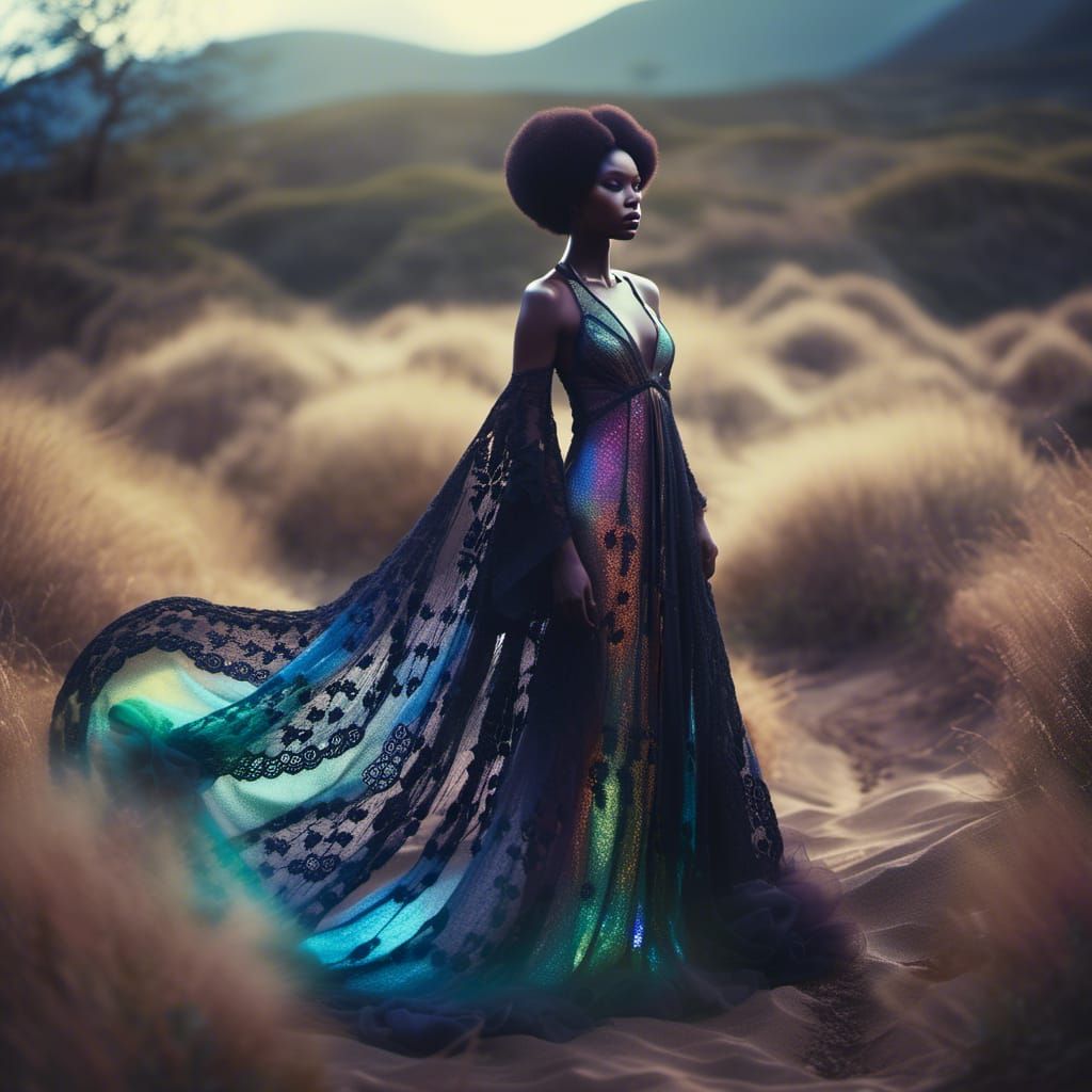 Ethereal Enchantress in Lace and Chiffon